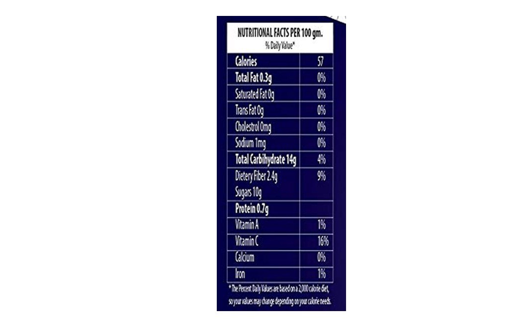 Flavourlite Dried Blueberry    Plastic Jar  750 grams